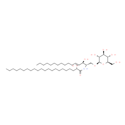 ChemSpider 2D Image | N-[(2S,3R,4E)-1-(beta-D-Glucopyranosyloxy)-3-hydroxy-4-hexadecen-2-yl]-2-hydroxydocosanamide | C44H85NO9