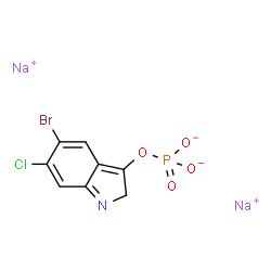 ChemSpider 2D Image | Disodium 5-bromo-6-chloro-2H-indol-3-yl phosphate | C8H4BrClNNa2O4P