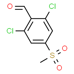 ChemSpider 2D Image | 2,6-Dichloro-4-(methylsulfonyl)benzaldehyde | C8H6Cl2O3S