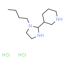 ChemSpider 2D Image | 3-(1-Butyl-2-imidazolidinyl)piperidine dihydrochloride | C12H27Cl2N3