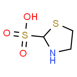 ChemSpider 2D Image | 1,3-Thiazolidine-2-sulfonic acid | C3H7NO3S2
