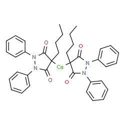 ChemSpider 2D Image | Bis(4-butyl-3,5-dioxo-1,2-diphenyl-4-pyrazolidinyl)calcium | C38H38CaN4O4