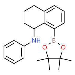 ChemSpider 2D Image | N-Phenyl-8-(4,4,5,5-tetramethyl-1,3,2-dioxaborolan-2-yl)-1,2,3,4-tetrahydro-1-naphthalenamine | C22H28BNO2