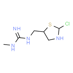 ChemSpider 2D Image | 1-[(2-Chloro-1,3-thiazolidin-5-yl)methyl]-3-methylguanidine | C6H13ClN4S