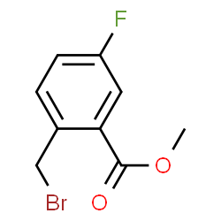 ChemSpider 2D Image | METHYL 2-BROMOMETHYL-5-FLUORO-BENZOATE | C9H8BrFO2