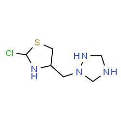 ChemSpider 2D Image | 1-[(2-Chloro-1,3-thiazolidin-4-yl)methyl]-1,2,4-triazolidine | C6H13ClN4S