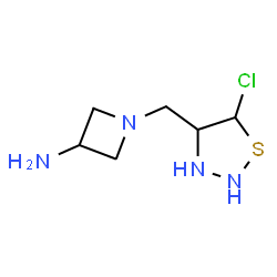ChemSpider 2D Image | 1-[(5-Chloro-1,2,3-thiadiazolidin-4-yl)methyl]-3-azetidinamine | C6H13ClN4S
