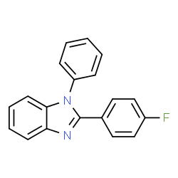 ChemSpider 2D Image | 2-(4-Fluorophenyl)-1-phenyl-1H-benzimidazole | C19H13FN2