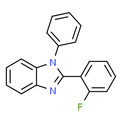 ChemSpider 2D Image | 2-(2-Fluorophenyl)-1-phenyl-1H-benzimidazole | C19H13FN2