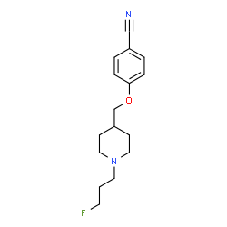 ChemSpider 2D Image | 4-((1-(3-Fluoropropyl)-4-piperidinyl)methoxy)benzonitrile | C16H21FN2O