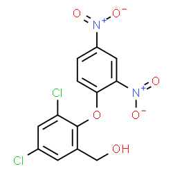 ChemSpider 2D Image | [3,5-Dichloro-2-(2,4-dinitrophenoxy)phenyl]methanol | C13H8Cl2N2O6