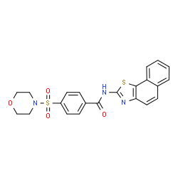 ChemSpider 2D Image | 4-(4-Morpholinylsulfonyl)-N-(naphtho[2,1-d][1,3]thiazol-2-yl)benzamide | C22H19N3O4S2
