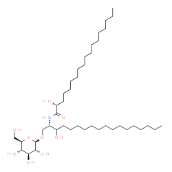 ChemSpider 2D Image | (2R)-N-[(2S)-1-(beta-D-Glucopyranosyloxy)-3-hydroxy-2-octadecanyl]-2-hydroxyoctadecanamide | C42H83NO9