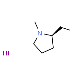 ChemSpider 2D Image | (2R)-2-(Iodomethyl)-1-methylpyrrolidine hydroiodide (1:1) | C6H13I2N