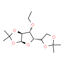 ChemSpider 2D Image | (3aS,5S,6R,6aS)-5-[(4R)-2,2-Dimethyl-1,3-dioxolan-4-yl]-6-ethoxy-2,2-dimethyltetrahydrofuro[2,3-d][1,3]dioxole (non-preferred name) | C14H24O6
