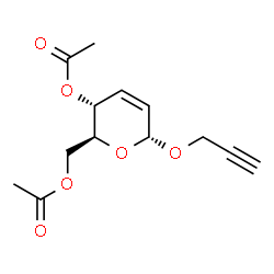 ChemSpider 2D Image | 2-Propyn-1-yl 4,6-di-O-acetyl-2,3-dideoxy-alpha-L-erythro-hex-2-enopyranoside | C13H16O6