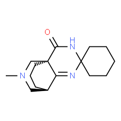 ChemSpider 2D Image | (1'R,7'R)-9'-Methyl-3',5',9'-triazaspiro[cyclohexane-1,4'-tricyclo[5.3.3.0~1,6~]tridecane]-5'-en-2'-one | C16H25N3O