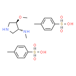 ChemSpider 2D Image | (3R,4R)-4-Methoxy-N-methyl-3-pyrrolidinamine 4-methylbenzenesulfonate (1:2) | C20H30N2O7S2