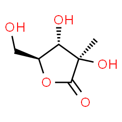 ChemSpider 2D Image | (3R,4S,5S)-3,4-Dihydroxy-5-(hydroxymethyl)-3-methyldihydro-2(3H)-furanone (non-preferred name) | C6H10O5