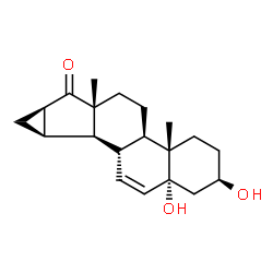 ChemSpider 2D Image | (2R,4aS,4bR,6aR,7aR,8aR,8bR,8cS,10aR)-2,10a-Dihydroxy-4a,6a-dimethyl-2,3,4,4a,4b,5,6,6a,7a,8,8a,8b,8c,10a-tetradecahydrocyclopropa[4,5]cyclopenta[1,2-a]phenanthren-7(1H)-one | C20H28O3