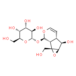 ChemSpider 2D Image | (1aS,1bR,2R,5aS,6R,6aR)-6-Hydroxy-1a-(hydroxymethyl)-1a,1b,2,5a,6,6a-hexahydrooxireno[4,5]cyclopenta[1,2-c]pyran-2-yl alpha-L-altropyranoside | C15H22O10