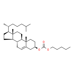 ChemSpider 2D Image | (3alpha,8alpha,9beta,10alpha,13alpha,14beta,17alpha)-Cholest-5-en-3-yl pentyl carbonate | C33H56O3