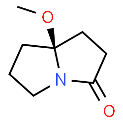 ChemSpider 2D Image | (7aS)-7a-Methoxyhexahydro-3H-pyrrolizin-3-one | C8H13NO2