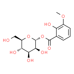 ChemSpider 2D Image | 1-O-(2-Hydroxy-3-methoxybenzoyl)-alpha-D-mannopyranose | C14H18O9