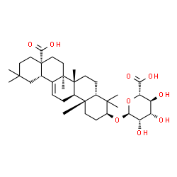 ChemSpider 2D Image | (3beta,5beta,17alpha)-28-Hydroxy-28-oxoolean-12-en-3-yl alpha-D-mannopyranosiduronic acid | C36H56O9