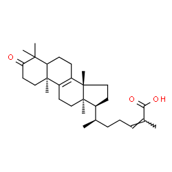 ChemSpider 2D Image | (5xi,17alpha,24Z)-3-Oxolanosta-8,24-dien-26-oic acid | C30H46O3