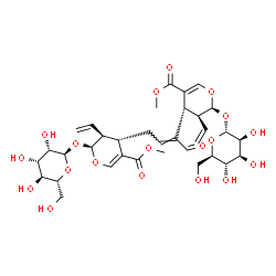 ChemSpider 2D Image | Dimethyl (2S,3S,4S,2'S,3'S,4'R)-4,4'-[(2E)-4-oxo-2-butene-1,3-diyl]bis[2-(alpha-D-mannopyranosyloxy)-3-vinyl-3,4-dihydro-2H-pyran-5-carboxylate] | C34H46O19
