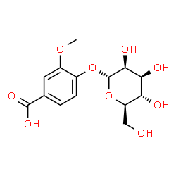 ChemSpider 2D Image | 4-(alpha-D-Mannopyranosyloxy)-3-methoxybenzoic acid | C14H18O9
