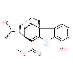 ChemSpider 2D Image | Methyl (3beta,15beta,19S)-12,19-dihydroxy-2,16-didehydrocuran-17-oate | C20H24N2O4