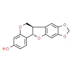 ChemSpider 2D Image | (6aR,12aS)-6a,12a-Dihydro-6H-[1,3]dioxolo[5,6][1]benzofuro[3,2-c]chromen-3-ol | C16H12O5