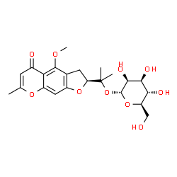 ChemSpider 2D Image | 2-[(2S)-4-Methoxy-7-methyl-5-oxo-2,3-dihydro-5H-furo[3,2-g]chromen-2-yl]-2-propanyl alpha-D-mannopyranoside | C22H28O10