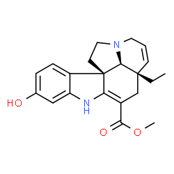 ChemSpider 2D Image | Methyl (12beta,19alpha)-16-hydroxy-2,3,6,7-tetradehydroaspidospermidine-3-carboxylate | C21H24N2O3
