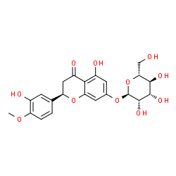 ChemSpider 2D Image | (2R)-5-Hydroxy-2-(3-hydroxy-4-methoxyphenyl)-4-oxo-3,4-dihydro-2H-chromen-7-yl alpha-D-mannopyranoside | C22H24O11