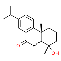 ChemSpider 2D Image | (1R,4aR,10aR)-1-Hydroxy-7-isopropyl-1,4a-dimethyl-2,3,4,4a,10,10a-hexahydro-9(1H)-phenanthrenone | C19H26O2