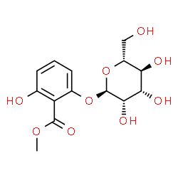 ChemSpider 2D Image | Methyl 2-hydroxy-6-(alpha-D-mannopyranosyloxy)benzoate | C14H18O9