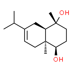 ChemSpider 2D Image | (1R,4R,4aS,8aR)-7-Isopropyl-1,4a-dimethyl-1,2,3,4,4a,5,8,8a-octahydro-1,4-naphthalenediol | C15H26O2