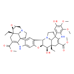 ChemSpider 2D Image | Dimethyl (1aR,1bS,6aS,7R,7aS,14bR,14cR,17aS,18bR,21aR,22aS)-1b,7a-diethyl-7,13-dihydroxy-11,12-dimethoxy-1b,4,6a,7,7a,8,10,14c,15,16,17a,19,20,21a,22,22a-hexadecahydro-1aH,2H-indolo[2'',3'':7',8']pyrr
olo[1'',2'',3'':1',8']quinolino[2',3':4,5]furo[2,3-b]oxireno[6,7]indolizino[1,8-fg]carbazole-3,9-dicarboxylate | C44H50N4O10