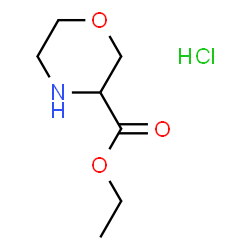 ChemSpider 2D Image | Ethyl morpholine-3-carboxylate hydrochloride | C7H14ClNO3