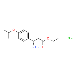 ChemSpider 2D Image | Ethyl (3S)-3-amino-3-(4-isopropoxyphenyl)propanoate hydrochloride (1:1) | C14H22ClNO3