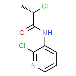 ChemSpider 2D Image | (2S)-2-Chloro-N-(2-chloro-3-pyridinyl)propanamide | C8H8Cl2N2O