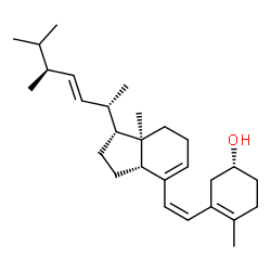 ChemSpider 2D Image | (3R,6Z,20S,22E,24S)-9,10-Secoergosta-5(10),6,8,22-tetraen-3-ol | C28H44O