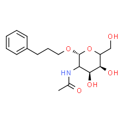 ChemSpider 2D Image | 3-Phenylpropyl 2-acetamido-2-deoxy-beta-D-erythro-hexopyranoside | C17H25NO6
