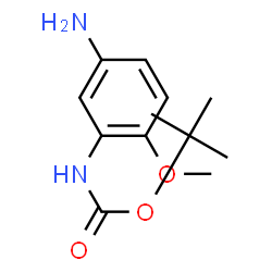 ChemSpider 2D Image | 1,1-Dimethylethyl N-(5-amino-2-methoxyphenyl)carbamate | C12H18N2O3