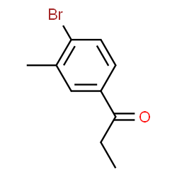 ChemSpider 2D Image | 1-(4-Bromo-3-methylphenyl)-1-propanone | C10H11BrO