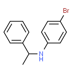 ChemSpider 2D Image | 4-Brom-N-(1-phenylethyl)anilin | C14H14BrN