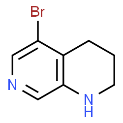 ChemSpider 2D Image | 5-Bromo-1,2,3,4-tetrahydro-1,7-naphthyridine | C8H9BrN2